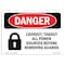 Signmission OSHA Danger Sign, Lockout Tagout All Power Sources, 24in X 18in Decal, 18" W, 24" L, Landscape OS-DS-D-1824-L-1427 - alternate 1